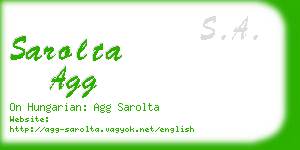 sarolta agg business card